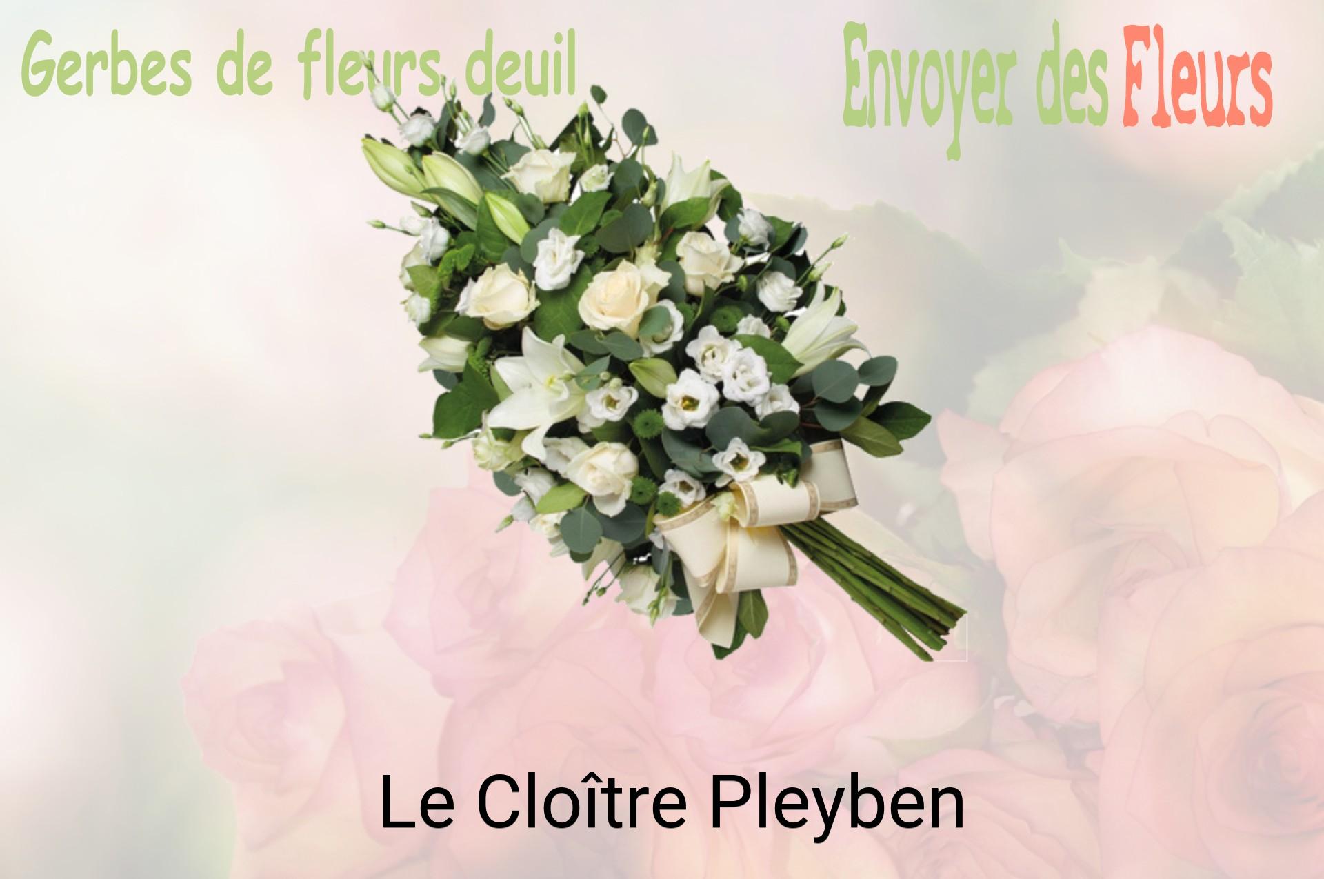 Gerbe de fleurs de deuil livrée à Le Cloître-Pleyben